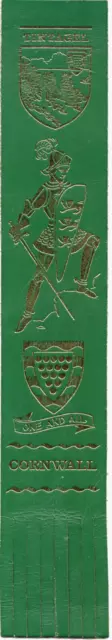 Tintagel Cornwall Leather Bookmark Medieval Knight Cornish Souvenir Gift RARE