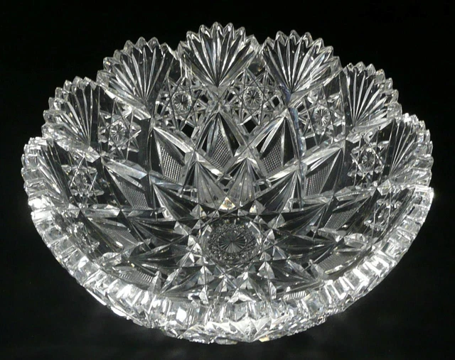 Signed Hawkes Gladys ABP American Brilliant Cut Glass Bowl
