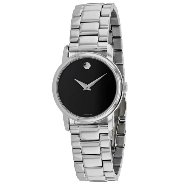 Movado Women's Classic Museum Watch Silver Stainless Steel Bracelet 2100017