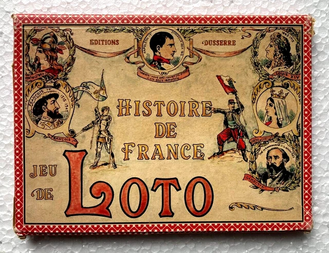 Jeu De Loto Ancien « Histoire De France » - Incomplet - Boîte Abîmée