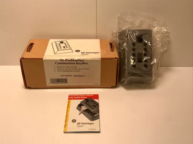 NEW GE Interlogix SUPRA S5 Pushbutton Combination Keybox Lockbox Wall Mount NEW GE Interlogix SUPRA S5 Pushbutton Combination Keybox Lockbox Wall Mount