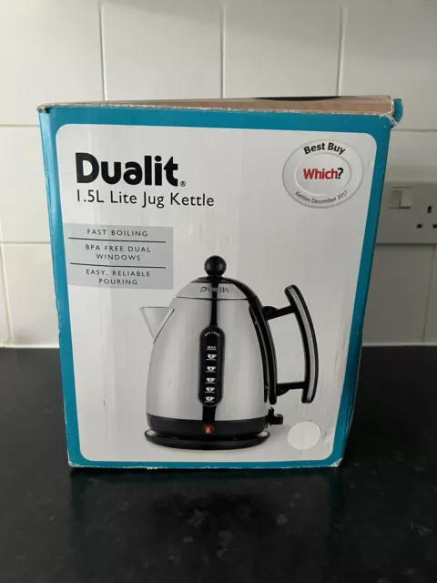 **Dualit 1.5 Litre Cordless Lite Jug Kettle Jkt4, Canvas White  New**