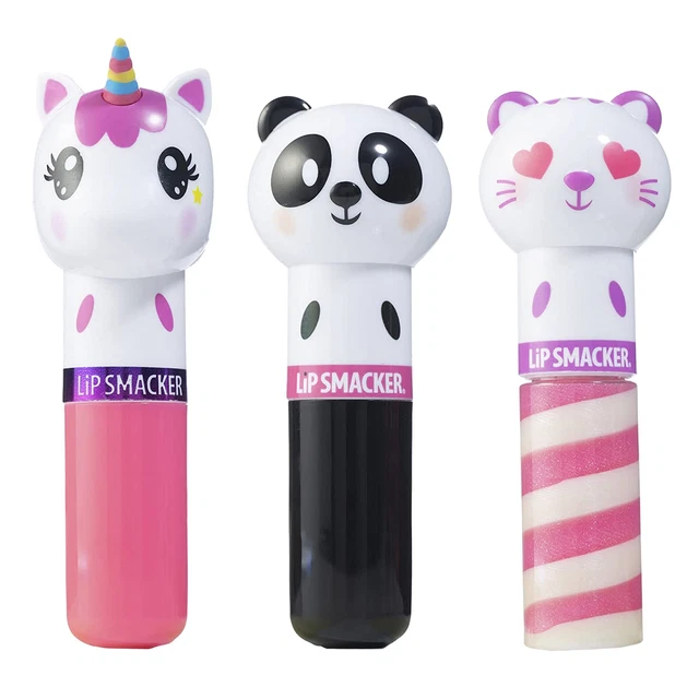 Lip Smacker Lippy Pals Flavored Lip Balm | Unicorn, Bunny, Llama | Clear Matte |