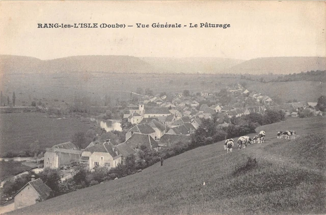 CPA 25 RANG LES L'ISLE VUE GENERALE LE PATURAGE (cliché pas courant