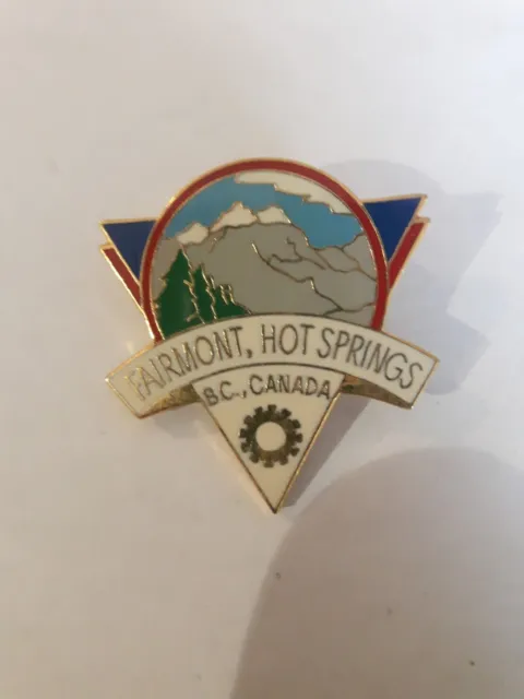 Fairmont Hot Springs BC Canada Lapel Pin Safety Pin FREE COMBINED SHIPPING