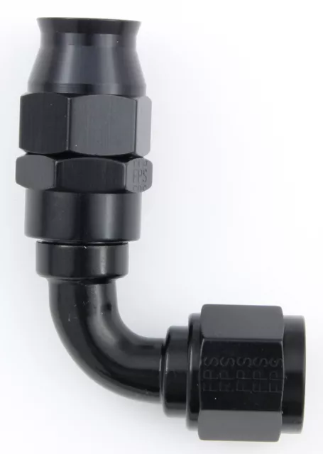 FRAGOLA Hose Fitting #8 90 Deg PTFE Black