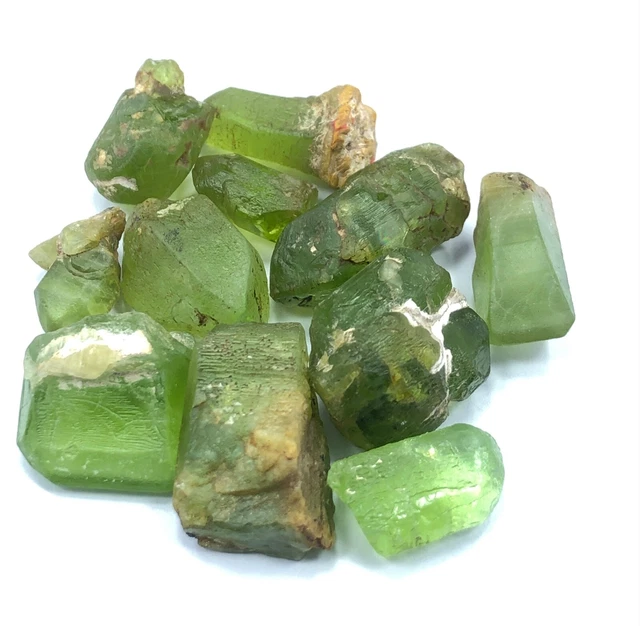 Natural Peridot Great Crystals Lot From Supat Valley Pakistan 36gram