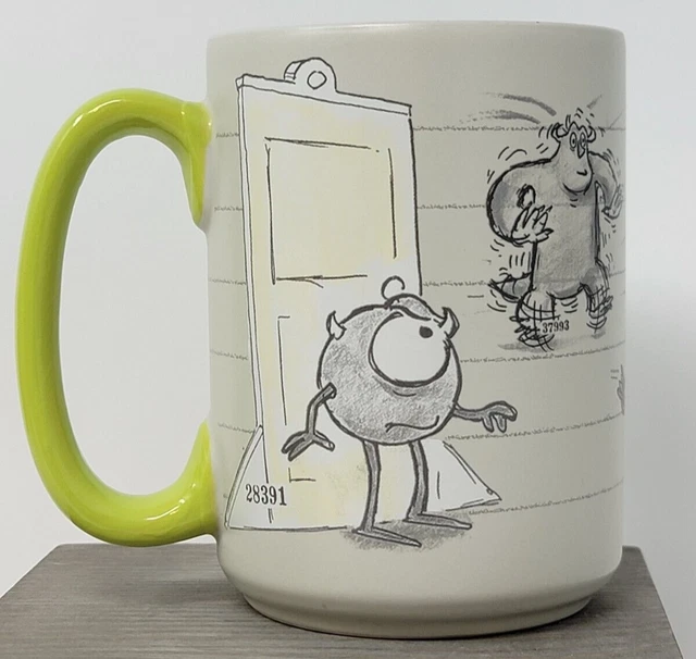 DISNEY STORE MIKE Wazowski Monster's Inc. Concept Art Sketch Mug Cup £