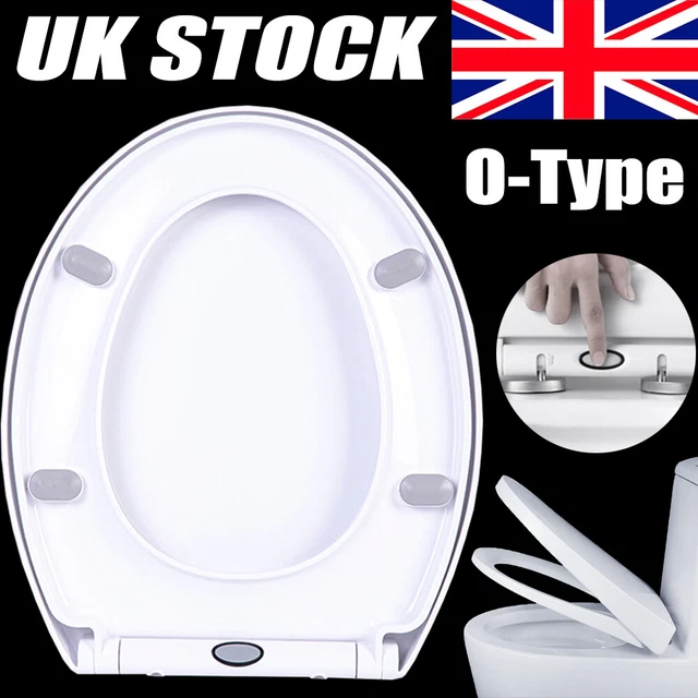 Kichvoe Oval Toilet Seat – Universal Quiet-Close White Lid, Soft Standard Size 45.5x35.5cm, Easy Clean Anti-Scratch Surface