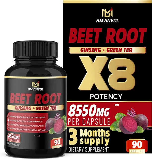 Beet Root Extract Capsules 8550mg Supports Blood Pressure Digestive Immune