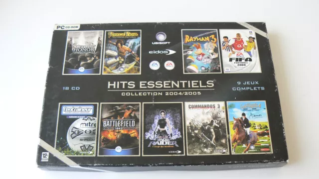 Rare Coffret 9 Jeux Pc Hits Essentiels Collection 2004/2005 Complets En Boite !