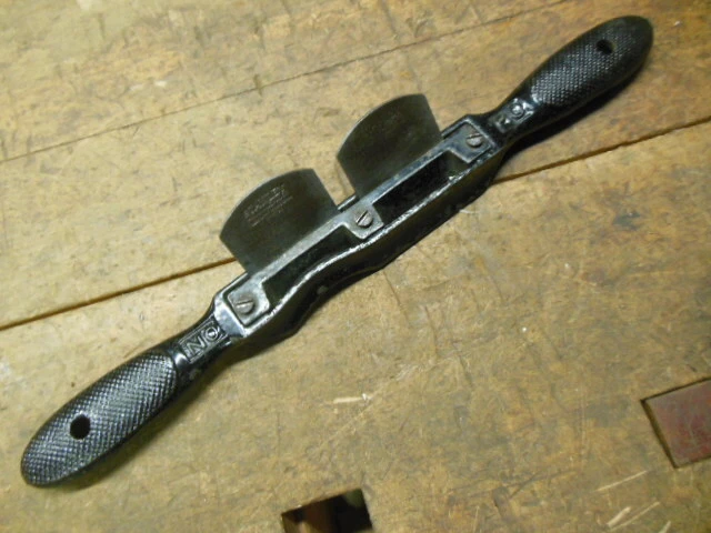 vintage Stanley #60 double shave curve/flat cast iron spokeshave old chairmaker