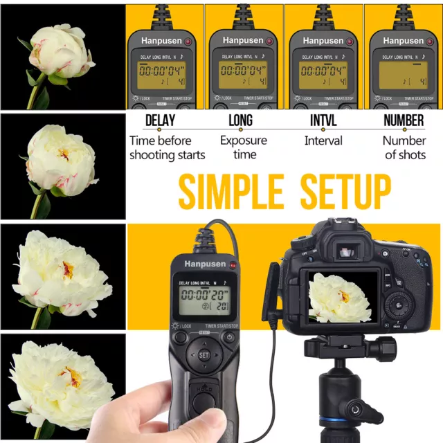 Camera Time Lapse Intervalometer LCD Timer Remote Shutter Release For Canon Sony