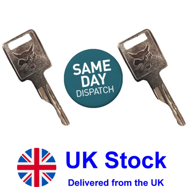 2 X KEYS FOR BOBCAT E10 E17 E19 E20 D250 CASE SKID STEER 751 753 763 ...