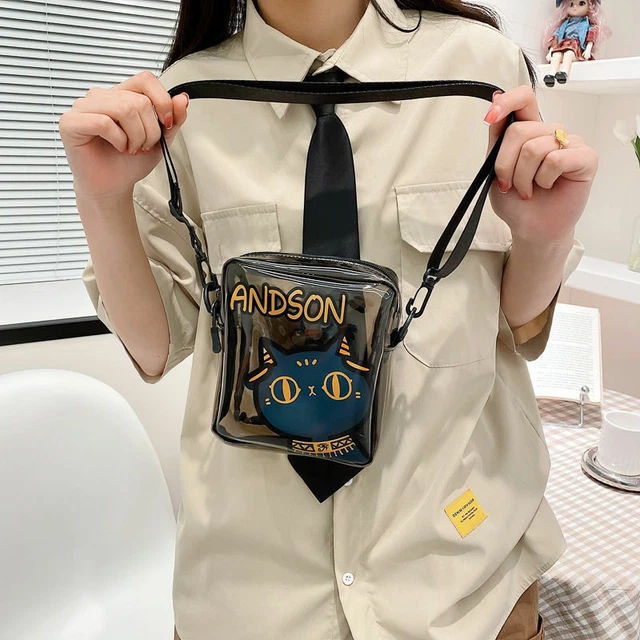 Lady Girl Woman Andson Cat Cute Transparent Purse Shoulder Messenger Hand Bag 9