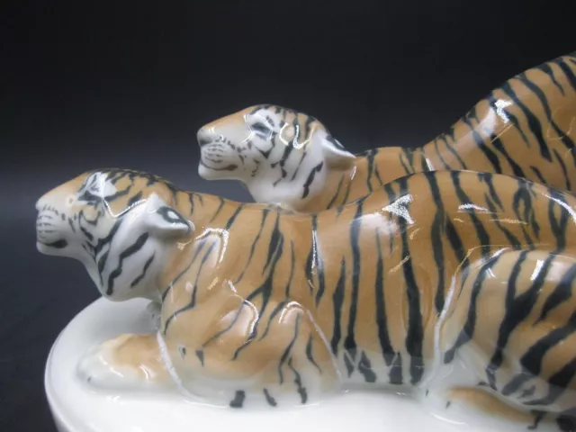 Meissen Jugendstil Figur 2 Tiger Tierfigur Unterglasur Entwurf: Rudolf Löhner 2