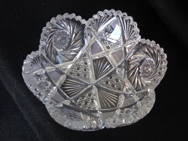 American Brilliant Cut Glass ABP Signed J. Hoare Bowl 2