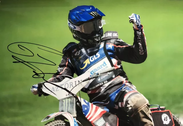 Greg Hancock Signed 12x8 Photo Speedway Autograph