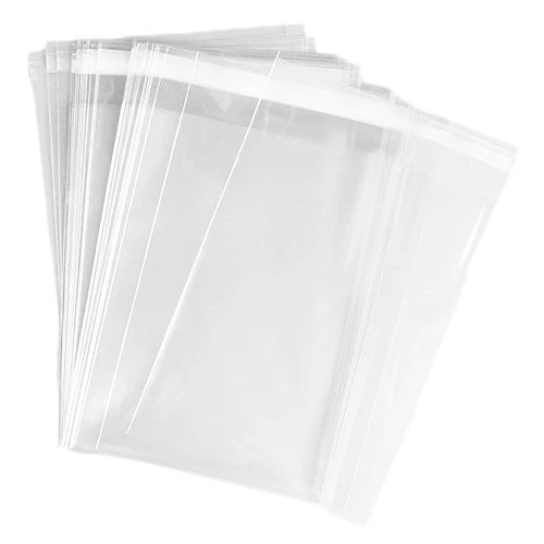 50 A7+ 5 7/16 x 7 1/4 Clear Resealable Cellophane Cello Poly Bag Envelope +card