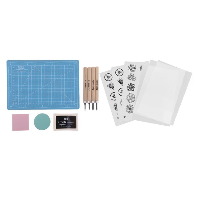 14 Stück/Set Zum Selbermachen Gummistempel Schnitzen Block Kit für Basteln 6
