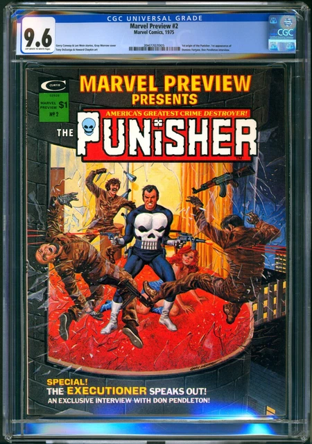 Marvel Preview #2 - Cgc 9.6 - Ow/Wp - Nm+ 1St Dominic Fortune - Origin Punisher