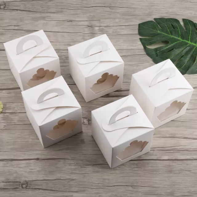 5PCS Delicate Cupcake Box Single Hole Cake Storage Paper Box New SD