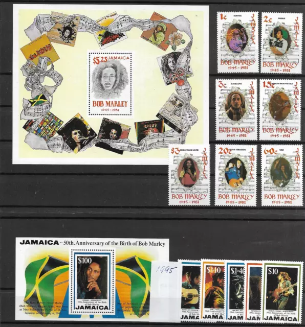 Jamaica @ Bob Marley 1981-1995 Sets /Sheets Mnh @ Gb400