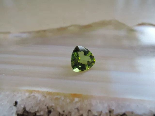 Echter Peridot Trillion facettiert Edelstein Fasserstein 67