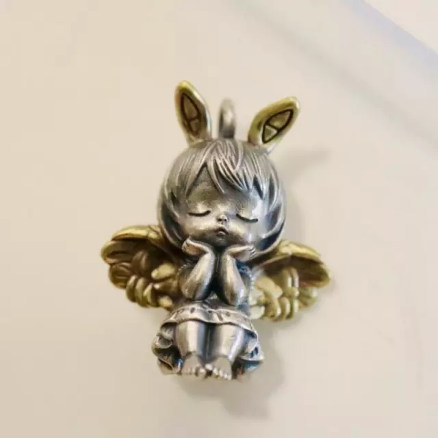 Small Seraphim Angel wings Pendant Necklace Cute Charm Men & Women Chain Jewelry