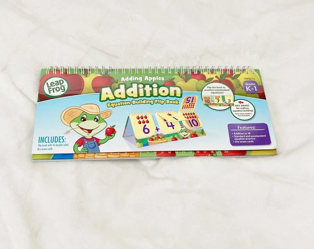 LeapFrog, Adding Apples Addition Flip Dry Erase Book, K-1 Grade. #19456