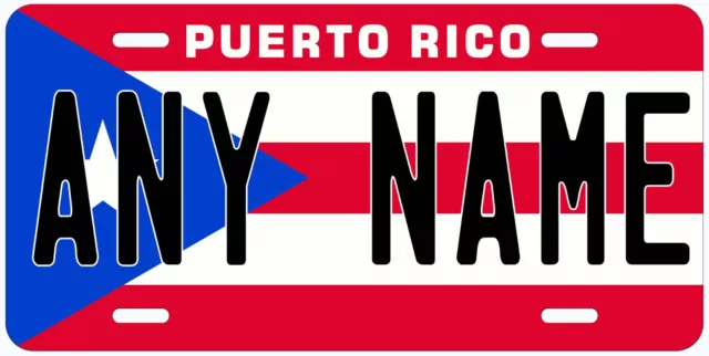 Puerto Rico Flag Any Name Personalized Novelty Car License Plate