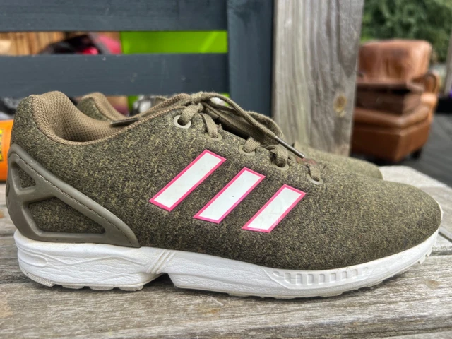 ADIDAS ZX FLUX Women s Trainers Olive Green Flec Size 5.5 UK slightly used 29.99 PicClick UK