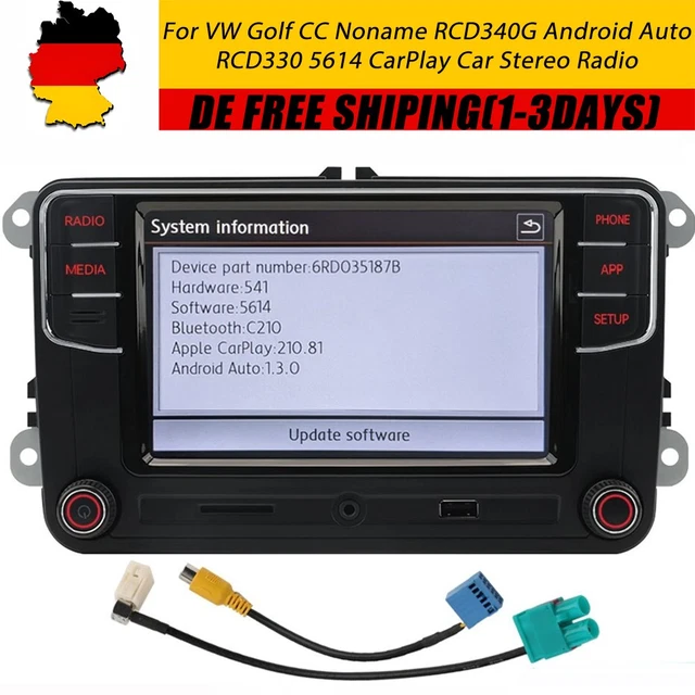 NONAME RCD330 5614 RCD340G radio Stereo CarPlay Android Auto AUX Für PQ ...