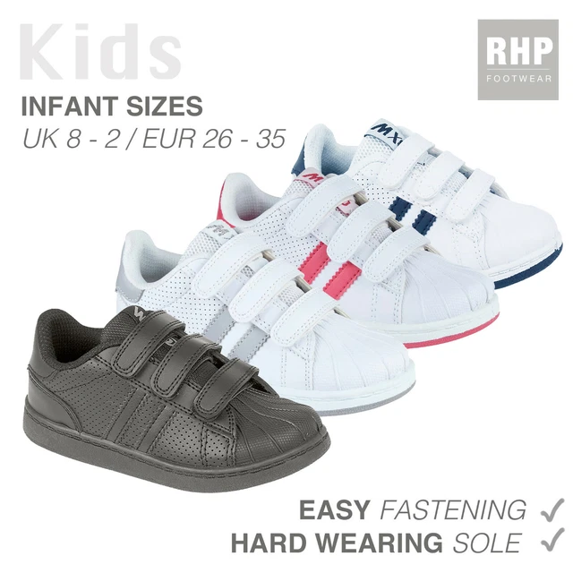 Scarpe da ginnastica PE ragazzi ragazze bambini cinturino regolabile bambini cinturino scuola scarpe VENDITA