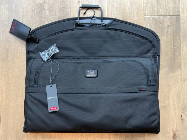 TUMI Alpha Garment Suit Cover Travel Bag Black FXT Ballistic Nylon Subaru Logo