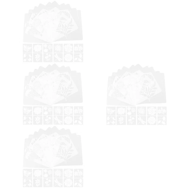 144 Sheets Scrapbooking-Schablonen-Vorlagensätze Blumenformen Schimmel
