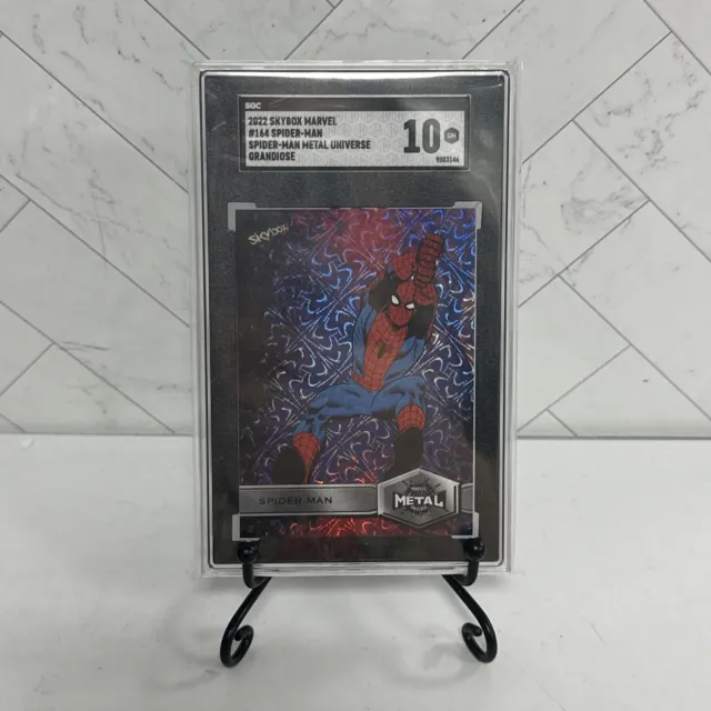 2022 Skybox Marvel Metal Universe Grandiose Spider-Man #164 SGC 10 GM