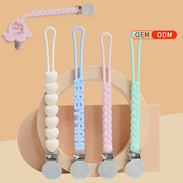 Baby Dummy Clips Silicone Pacifier Chain Holder Soother Chain Anti-Drop Strap LC