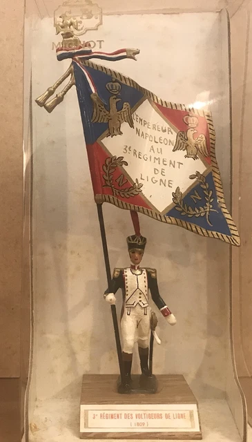 Vieux Soldat CBG Mignot : Chasseur à Cheval Du Premier Empire, Figurine 1:32 En Plomb Peint