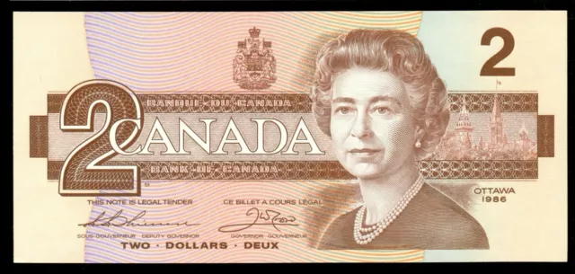1986 Canada QEII, BC-55bA Bird Issue $2 Theissen Crow, ChangeoverARX Prefix O110