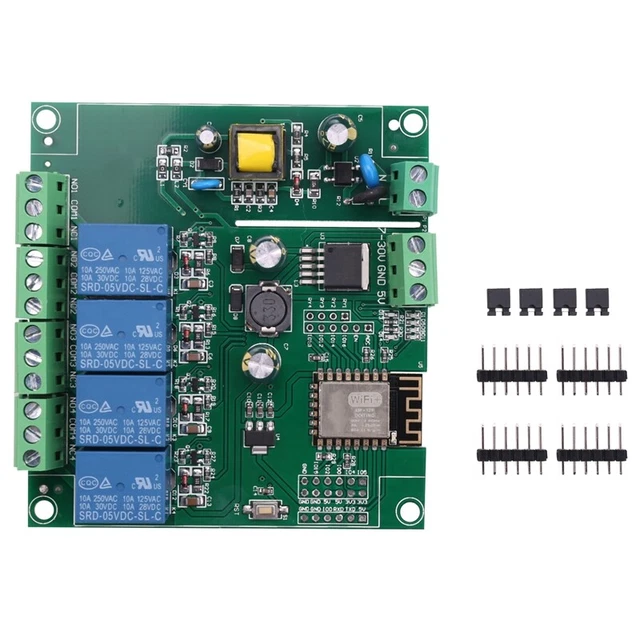 ESP8266 ESP-12F Modulo relè WIFI 4 canali AC90-250 V/DC7-30V/5V Relè ritardo T4O5