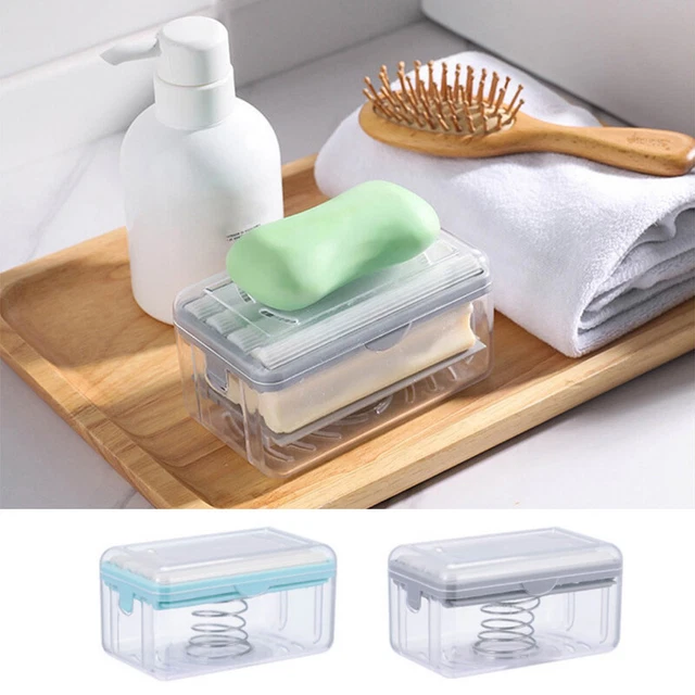 Portasapone Con Vassoio Di Drenaggio - Scatola Doppio Strato Antipolvere, Per Doccia, Cucina, Campeggio, Facile Da Pulire