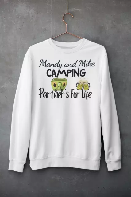 Felpa maglione da campeggio personalizzato Mr & Mrs His/Hers regalo di Natale giorno B