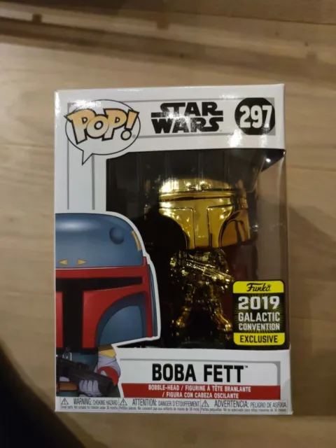Funko Pop 297 "BOBA FETT" Star Wars 2019 Galactic Convention Exclusive