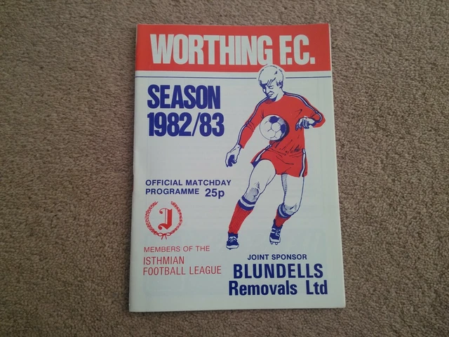 WORTHING V MAIDENHEAD UNITED Isthmian League Division One 1982/83 £