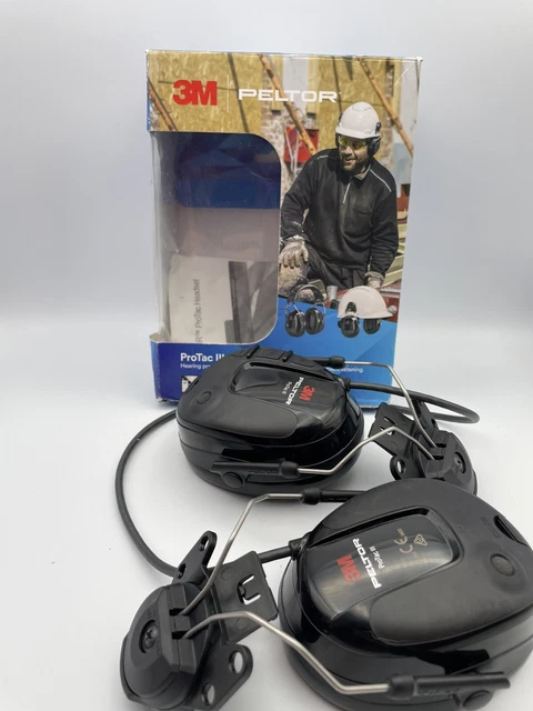 3M MT13H220A Hearing Protection Peltor ProTac III Slim Headset  Helmet Large