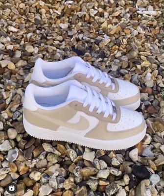 NIKE AIR FORCE 1 - Custom Nuance Beige (jusqu'à taille 40) EUR 130,00 -  PicClick FR