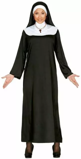 Carnevale Halloween Vestito Suora Nun Religiosa Monaca Taglia Adulto Guirca