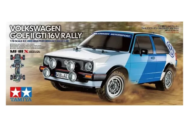 Tamiya RC VW Golf II Gti 16V Rally MF-01X Chassis 4WD 1:10 Kit 58714 Modélisme