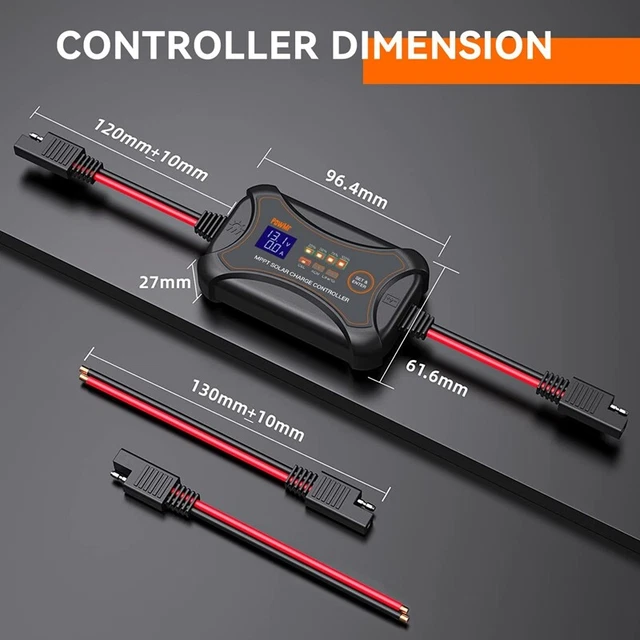 Kit Pannello Solare 10W 12V Con Regolatore 8A E Staffa, Caricabatterie Per Auto, Moto, Camper, Barche SOLPERK
